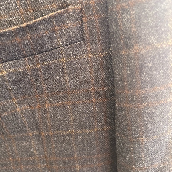 Vintage Brooks Brothers plaid Loro Piana fabric New Zealand merino wool  blazer - Picture 4 of 10